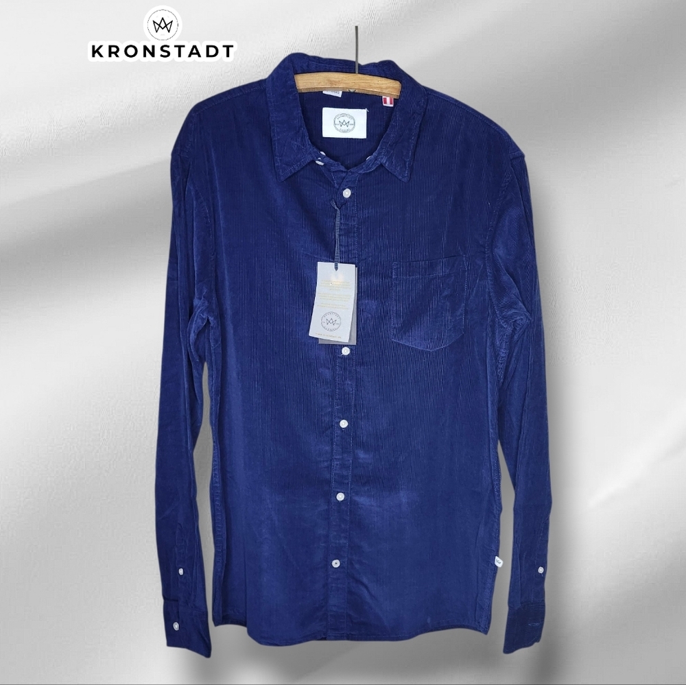 🆕️ KRONSTADT Navy Corduroy Button-Down - XXLarge